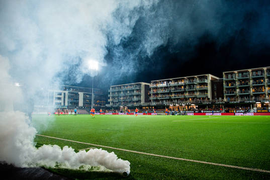 A smoke bomb