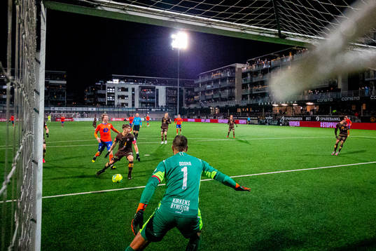 Markus Nakkim and goalkeeper Sousha Makani of Mjøndalen