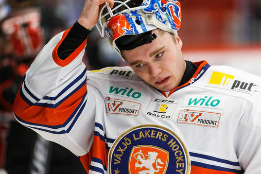 Växjös målvakt Erik Källgren deppar