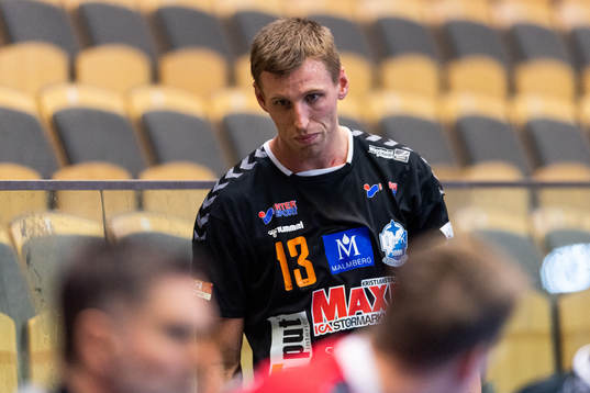 Kristianstads Olafur Gudmundsson deppar