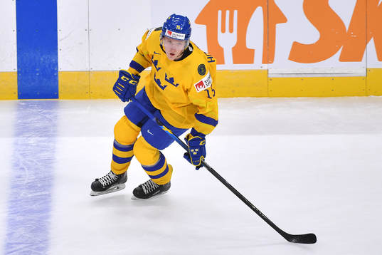 Simon Holmström of Sweden skates