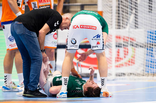 Varbergs Morten Damgaard ligge spå golvet