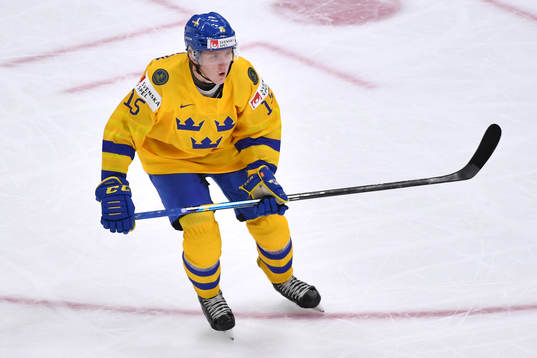 Simon Holmström of Sweden skates