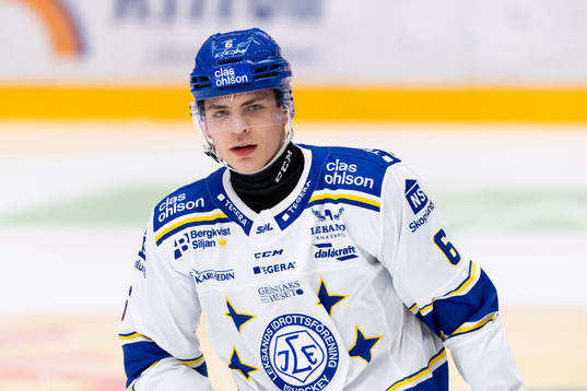 Leksands Alexander Lundqvist innan ishockeymatchen i SHL