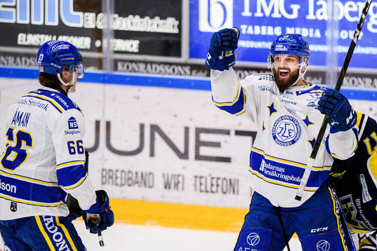 Leksands Nils Åman och Otto Paajanen jublar