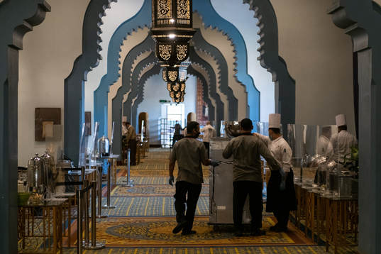 The players restaurant area at Cairo Marriott Hotel, the