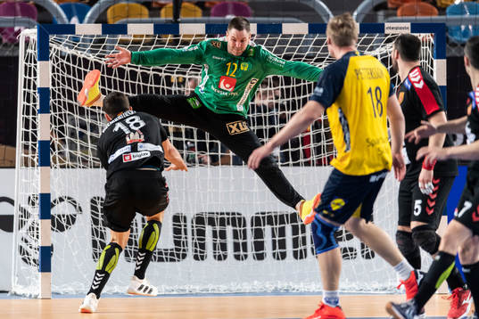 goalkeeper Andreas Palicka of Sweden