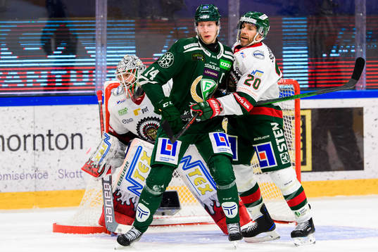 Frölundas målvakt Niklas Rubin, Färjestads Victor