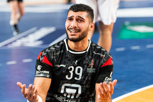 Yehia Elderaa of Egypt reacts