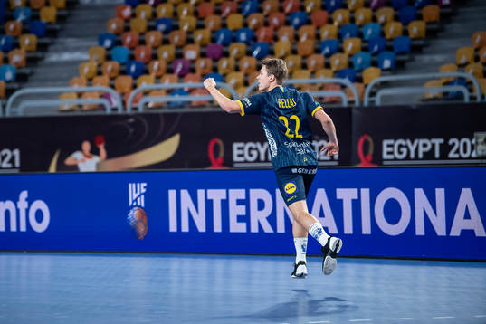 Lucas Pellas of Sweden celebrates