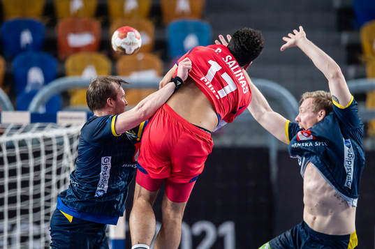 Max Darj and Fredric Pettersson of Sweden against Julio