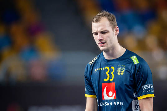 Lukas Sandell of Sweden looks dejected