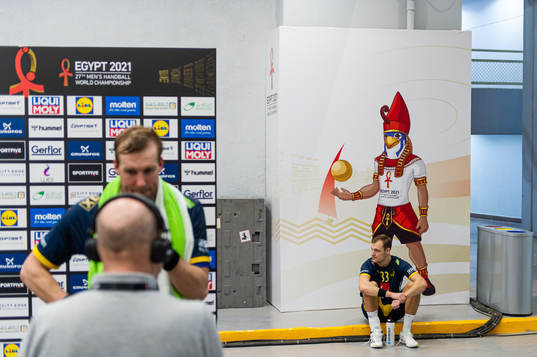 Lukas Sandell of Sweden sits