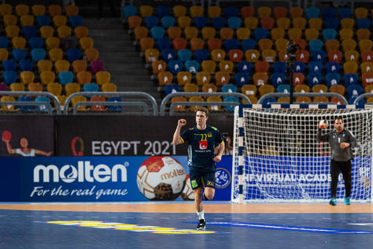 Lucas Pellas of Sweden celebrates