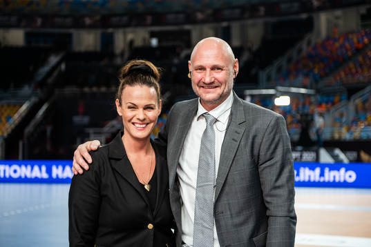 Suzanne Sjögren and Ola Lindgren of Swedish broadcaster
