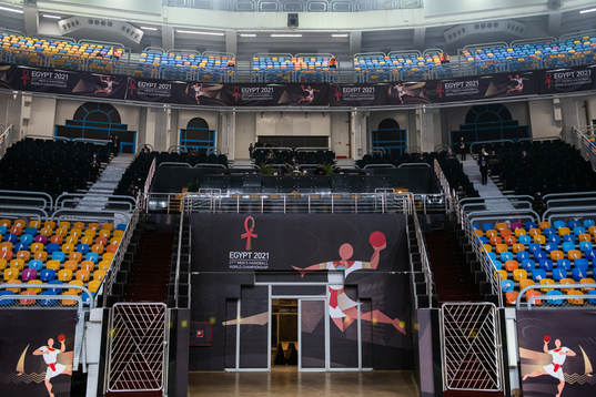 View of the stands in Cairo Stadium