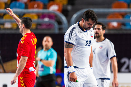 Marco Oneto of Chile looks dejected