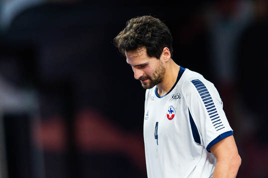 Erwin Feuchtmann of Chile looks dejected