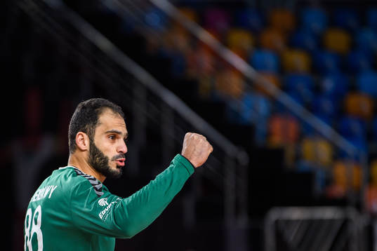 Goalkeeper Karim Hendawy of Egypt celebrates