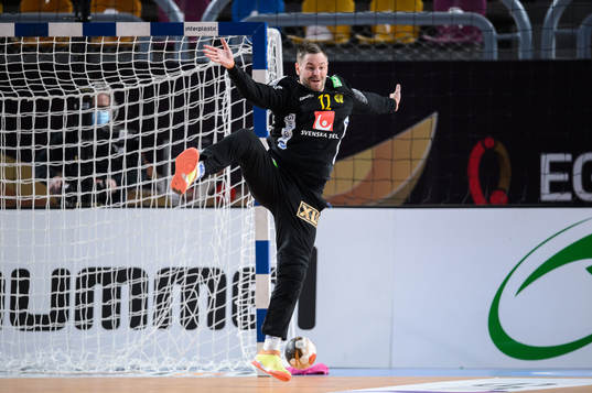 Goalkeeper Andreas Palicka of Sweden