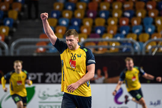 Linus Persson of Sweden celebrates