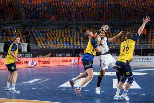 Max Darj against Yehia Elderaa of Egypt