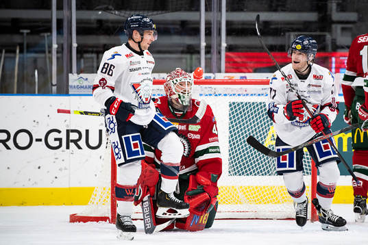 Linköpings Tyler Morley och Niko Ojamäki jublar