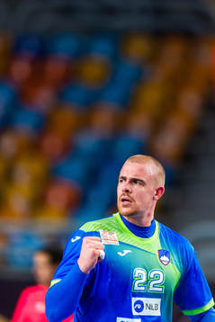 Matej Gaber of Slovenia celebrates