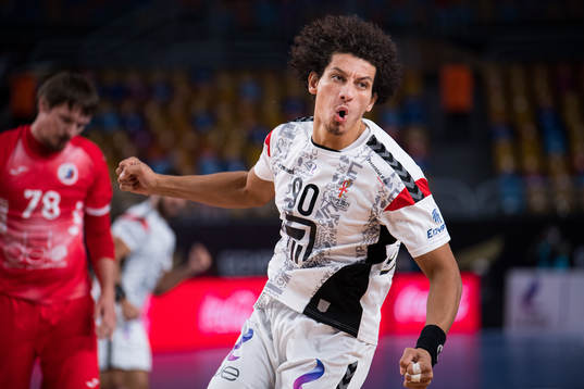 Ali Zein of Egypt celebrates
