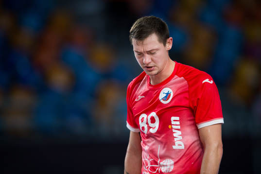 Dmitrii Zhitnikov of Russia looks dejected