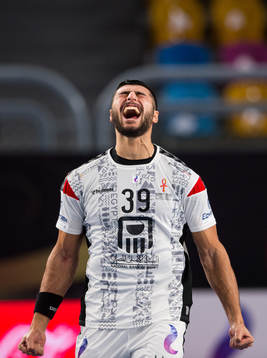 Yehia Elderaa of Egypt celebrates