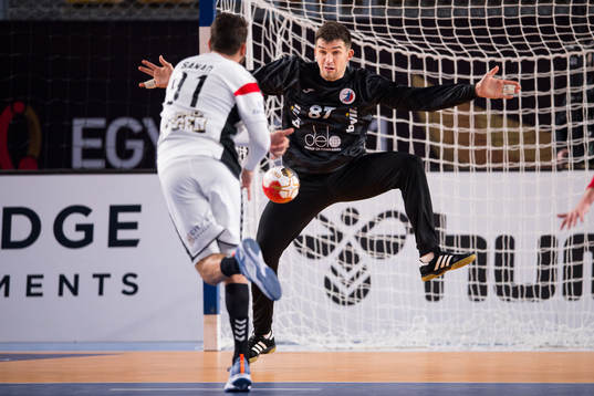 Goalkeeper Viktor Kireev of Russia