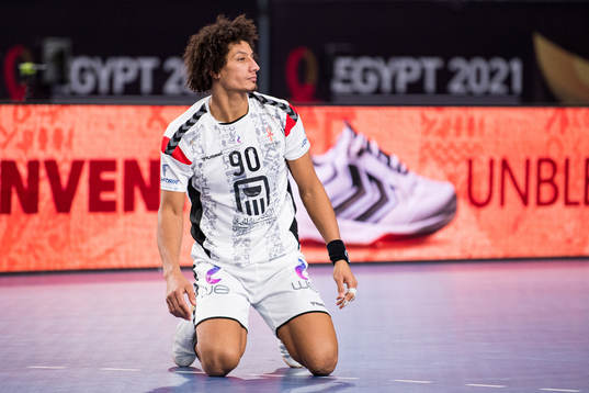 Ali Zein of Egypt looks dejected