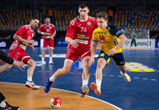 Lucas Pellas of Sweden and Viachaslau Bokhan of Belarus