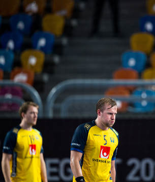 Max Darj of Sweden looks dejected