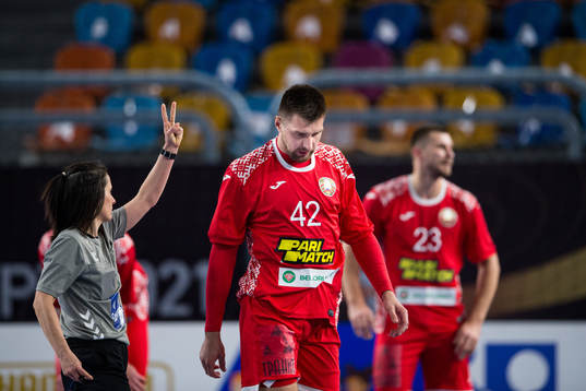 Aliaksei Ushal of Belarus looks dejected