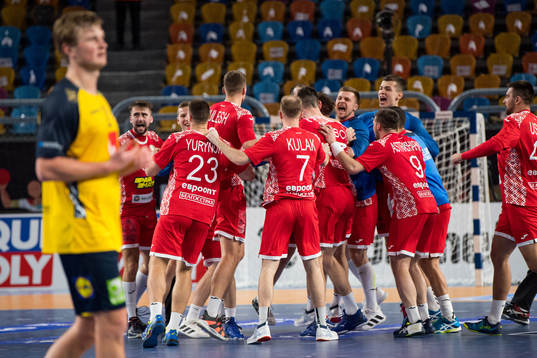 Players of Belarus celebrate