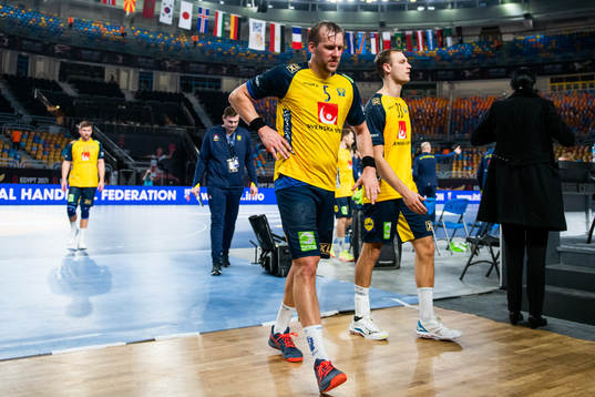Max Darj and Lukas Sandell of Sweden looks dejected