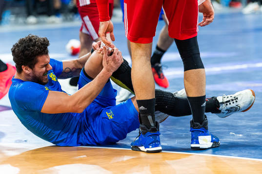 Jose Toledo of Brazil in pain