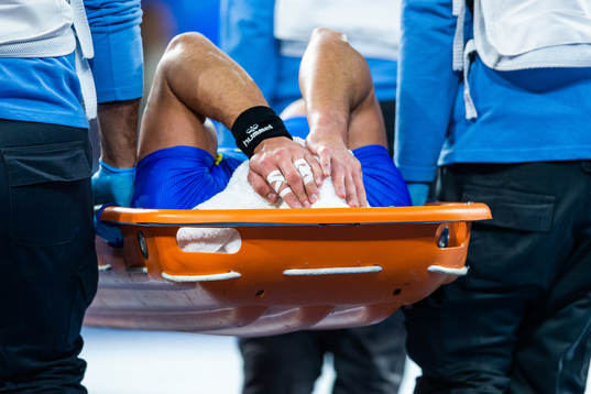 Jose Toledo of Brazil is carried out