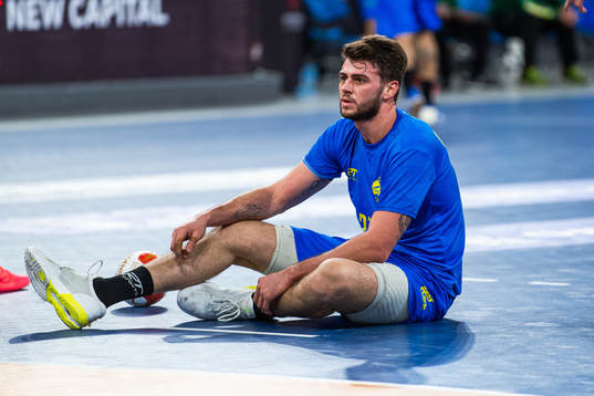 Haniel Langaro of Brazil looks dejected