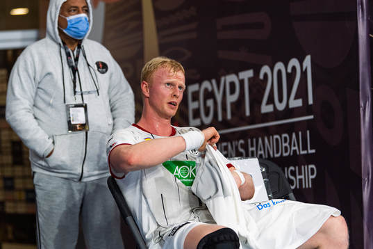 Sebastian Firnhaber of Germany looks dejected