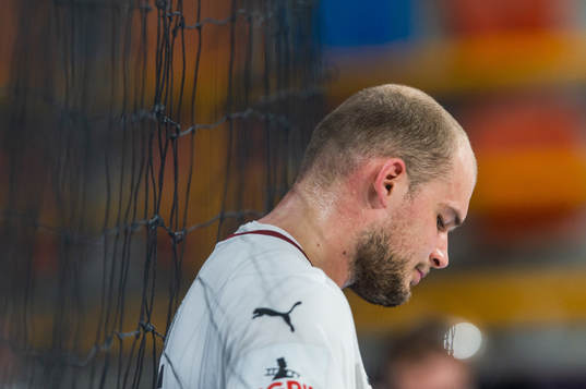 Paul Drux of Germany looks dejected