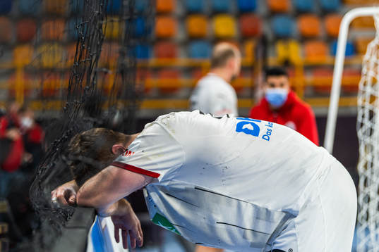 Johannes Golla of Germany looks dejected