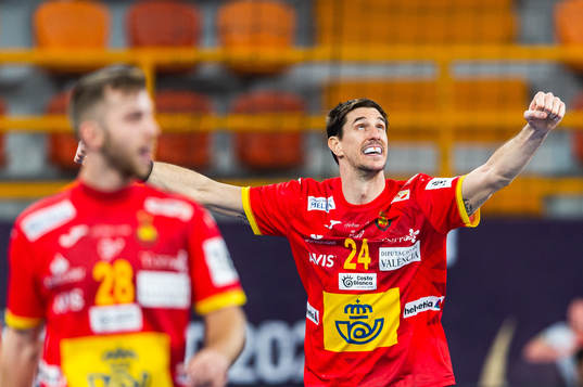 Viran Morros de Argila of Spain celebrates