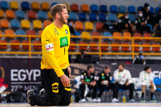 Goalkeeper Johannes Bitter of Germany look dejected