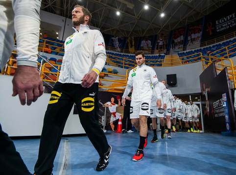 Goalkeeper Johannes Bitter and Johannes Golla of Germany