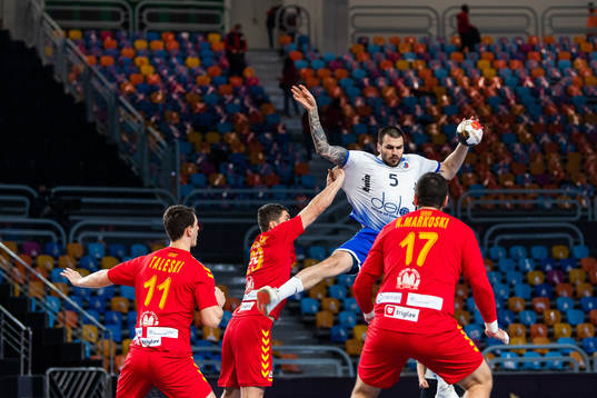 Darko Georgievski of North Macedonia and Dmitrii Kiselev of