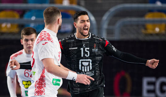 Ahmed Hesham of Egypt celebrates