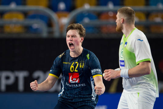 Valter Chrinz of Sweden celebrates